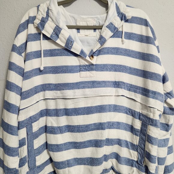 Thread & Supply Nautical Beach Nantucket Linen Blend Hoodie Medium - Picture 1 of 8